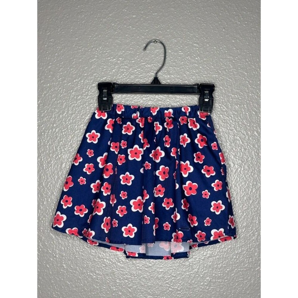 American Girl floral navy red Truly Me Flower Market Skort XS 6